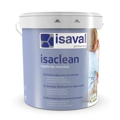 ISACLEAN REJECT STAINS Water-based acrylic paint resistant to the most common household stains, super washable