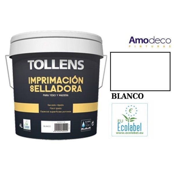 WATER-BASED SEALING PRIMER TOLLENS. Indooor - Outdoor for porous surfaces (plaster, wood).