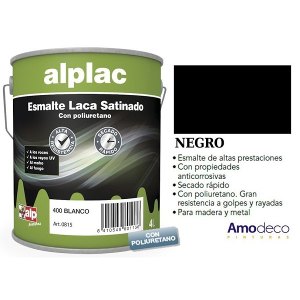 ENAMEL LACQUER SATIN Indoor-Outdoor ALP LAC Synthetic enamel Great resistance to wearing, scratching, soaps(Polyurethane)