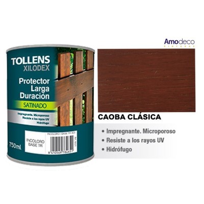XILODEX PROVIDES PROTECTION WOOD SATIN FROM THE SUNS HARDMFUL UV RAYS, TOLLENS
