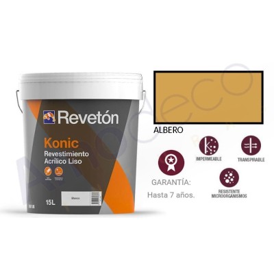 REVETON KONIC SMOOTH COATING PAINT FOR EXTERIOR 5 years of guarantee. Breathable